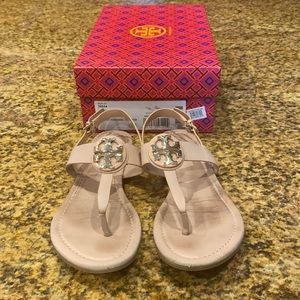 Tory Burch Bryce Sandal Flip Flop Beige Neutral